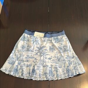 Walter Hagen Blue and White Skater Mini Skirt